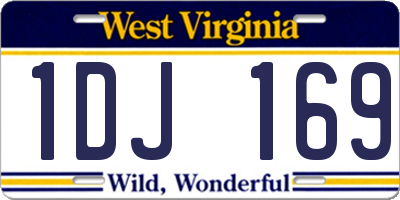 WV license plate 1DJ169