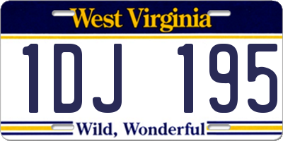 WV license plate 1DJ195