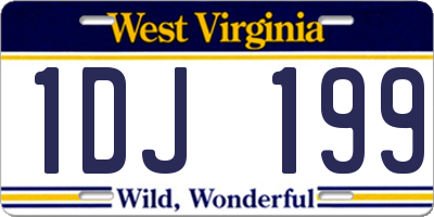 WV license plate 1DJ199