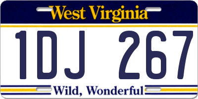 WV license plate 1DJ267