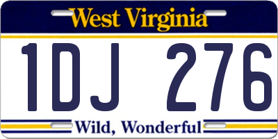 WV license plate 1DJ276