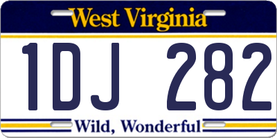WV license plate 1DJ282
