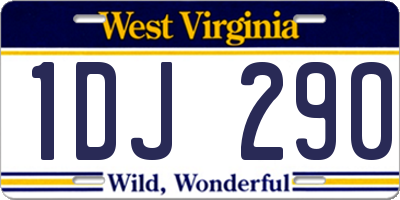WV license plate 1DJ290