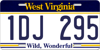 WV license plate 1DJ295