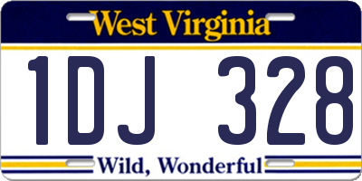 WV license plate 1DJ328