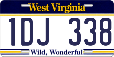 WV license plate 1DJ338