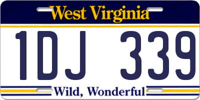 WV license plate 1DJ339