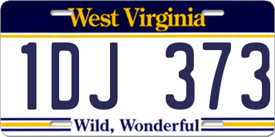 WV license plate 1DJ373