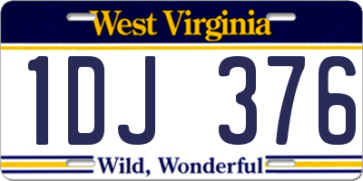WV license plate 1DJ376