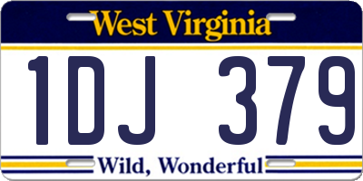 WV license plate 1DJ379