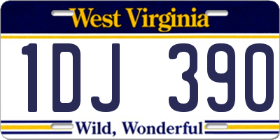 WV license plate 1DJ390