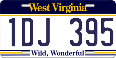 WV license plate 1DJ395