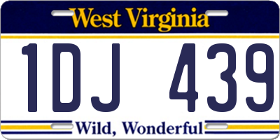WV license plate 1DJ439
