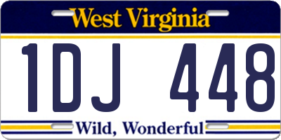 WV license plate 1DJ448