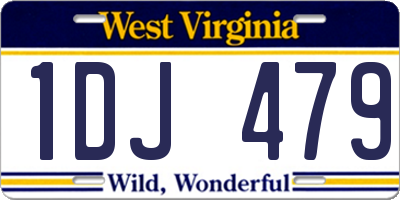 WV license plate 1DJ479