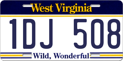 WV license plate 1DJ508
