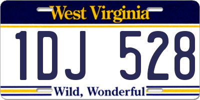 WV license plate 1DJ528