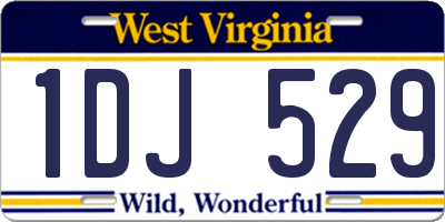 WV license plate 1DJ529