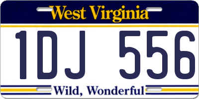 WV license plate 1DJ556
