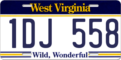 WV license plate 1DJ558