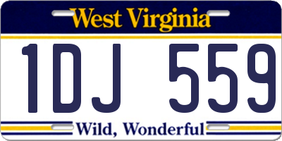WV license plate 1DJ559