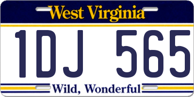 WV license plate 1DJ565