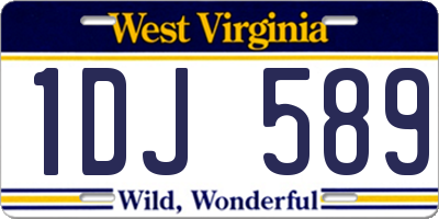 WV license plate 1DJ589