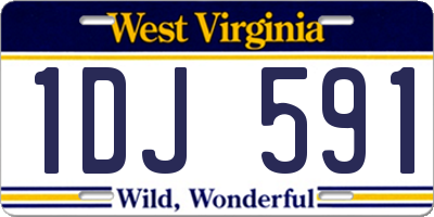 WV license plate 1DJ591