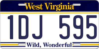 WV license plate 1DJ595