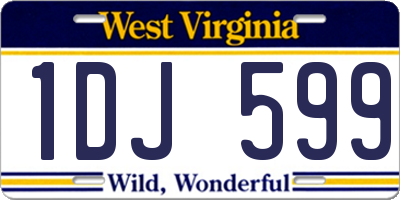 WV license plate 1DJ599