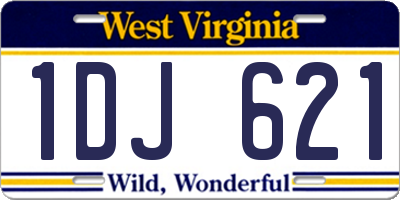 WV license plate 1DJ621