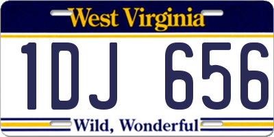 WV license plate 1DJ656