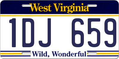 WV license plate 1DJ659