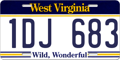 WV license plate 1DJ683