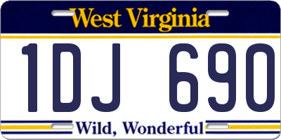 WV license plate 1DJ690