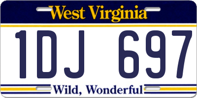WV license plate 1DJ697