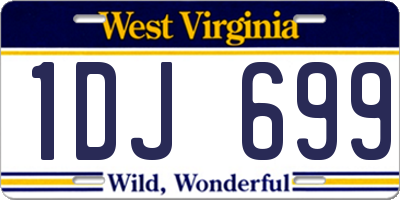WV license plate 1DJ699