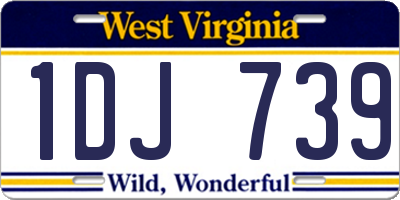 WV license plate 1DJ739