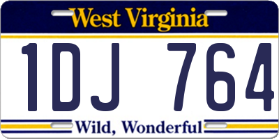 WV license plate 1DJ764