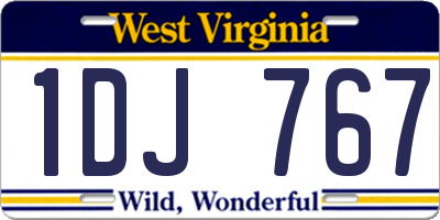 WV license plate 1DJ767