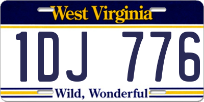 WV license plate 1DJ776