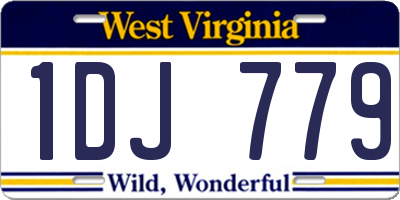 WV license plate 1DJ779
