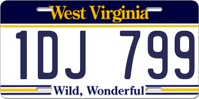 WV license plate 1DJ799