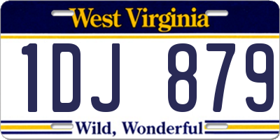 WV license plate 1DJ879