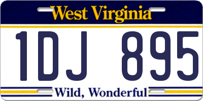 WV license plate 1DJ895