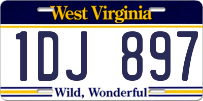 WV license plate 1DJ897