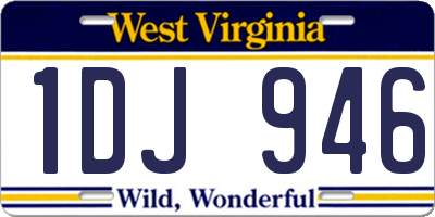 WV license plate 1DJ946