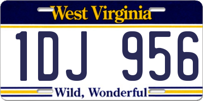 WV license plate 1DJ956