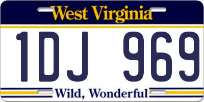 WV license plate 1DJ969