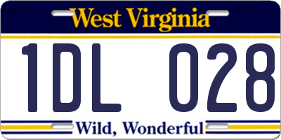 WV license plate 1DL028